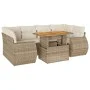 Set sofás de jardín 7 piezas y cojines ratán sintético beige von , Gartensets - Ref: Foro24-3327229, Preis: 581,65 €, Rabatt: %