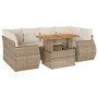 Set sofás de jardín 7 piezas y cojines ratán sintético beige von , Gartensets - Ref: Foro24-3327229, Preis: 583,27 €, Rabatt: %