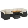Set de sofás de jardín y cojines 8 piezas ratán sintético negro by , Garden sets - Ref: Foro24-3327234, Price: 553,04 €, Disc...