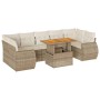 Set de sofás de jardín y cojines 8 piezas ratán sintético beige von , Gartensets - Ref: Foro24-3327236, Preis: 598,84 €, Raba...