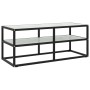 Schwarze TV-Möbel mit weißem Marmorglas 100x40x40 cm von vidaXL, TV-Möbel - Ref: Foro24-322857, Preis: 74,46 €, Rabatt: %