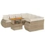 Set de sofás de jardín con cojines 9 pzas ratán sintético beige von , Gartensets - Ref: Foro24-3327243, Preis: 693,77 €, Raba...