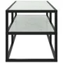 Mueble para TV negro con vidrio de mármol blanco 100x40x40 cm de vidaXL, Muebles TV - Ref: Foro24-322857, Precio: 73,65 €, De...