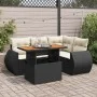 Set de muebles de jardín 5 pzas y cojines ratán sintético negro by , Garden sets - Ref: Foro24-3327255, Price: 382,92 €, Disc...