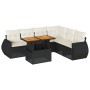 Set de sofás de jardín 7 pzas con cojines ratán sintético negro von , Gartensets - Ref: Foro24-3327269, Preis: 481,35 €, Raba...
