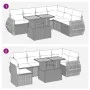 Set de sofás de jardín 7 pzas con cojines ratán sintético negro von , Gartensets - Ref: Foro24-3327269, Preis: 481,77 €, Raba...