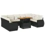 Set de sofás de jardín y cojines 10 pzas ratán sintético negro by , Garden sets - Ref: Foro24-3327304, Price: 699,04 €, Disco...