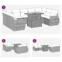 Set de sofás de jardín y cojines 10 pzas ratán sintético negro by , Garden sets - Ref: Foro24-3327304, Price: 699,04 €, Disco...