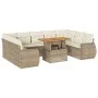 Juego de sofás jardín con cojines beige 10 pzas ratán sintético by , Garden sets - Ref: Foro24-3327306, Price: 818,14 €, Disc...
