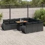 Set de sofás de jardín 11 pzas y cojines ratán sintético negro by , Garden sets - Ref: Foro24-3327310, Price: 791,84 €, Disco...