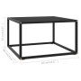 Schwarzer Couchtisch mit schwarzem Glas 60x60x35 cm von vidaXL, Couchtisch - Ref: Foro24-322872, Preis: 54,51 €, Rabatt: %