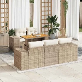 Juego de sofás jardín con cojines 6 pzas ratán sintético beige by , Garden sets - Ref: Foro24-3327327, Price: 594,91 €, Disco...