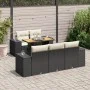 Set de sofás de jardín 6 piezas y cojines ratán sintético negro von , Gartensets - Ref: Foro24-3327325, Preis: 484,73 €, Raba...