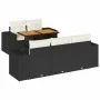 Set de sofás de jardín 6 piezas y cojines ratán sintético negro von , Gartensets - Ref: Foro24-3327325, Preis: 484,73 €, Raba...