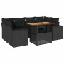 Set de sofás de jardín 7 pzas con cojines ratán sintético negro von , Gartensets - Ref: Foro24-3327338, Preis: 547,33 €, Raba...