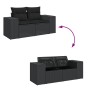 Set de sofás de jardín 7 pzas con cojines ratán sintético negro by , Garden sets - Ref: Foro24-3327331, Price: 565,05 €, Disc...