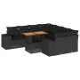 Set de sofás de jardín con cojines 9 pzas ratán sintético negro von , Gartensets - Ref: Foro24-3327352, Preis: 653,32 €, Raba...