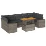 Set de sofás de jardín y cojines 8 piezas ratán sintético gris de , Conjuntos de jardín - Ref: Foro24-3327350, Precio: 561,96...