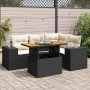 Set de muebles de jardín 5 pzas y cojines ratán sintético negro de , Conjuntos de jardín - Ref: Foro24-3327367, Precio: 380,3...