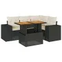 Set de muebles de jardín 5 pzas y cojines ratán sintético negro de , Conjuntos de jardín - Ref: Foro24-3327367, Precio: 380,3...
