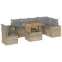 Set sofás de jardín 7 piezas y cojines ratán sintético beige von , Gartensets - Ref: Foro24-3327384, Preis: 539,42 €, Rabatt: %