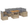 Set sofás de jardín 7 piezas y cojines ratán sintético beige by , Garden sets - Ref: Foro24-3327384, Price: 520,19 €, Discoun...