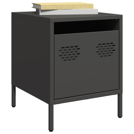 Mesitas de noche 2 uds acero negra 35x39x43,5 cm by , Nightstands - Ref: Foro24-851245, Price: 71,47 €, Discount: %