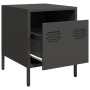 Mesitas de noche 2 uds acero negra 35x39x43,5 cm by , Nightstands - Ref: Foro24-851245, Price: 71,47 €, Discount: %