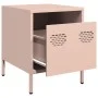 Mesitas de noche 2 unidades acero rosa 35x39x43,5 cm by , Nightstands - Ref: Foro24-851247, Price: 73,94 €, Discount: %
