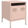 Mesitas de noche 2 unidades acero rosa 35x39x43,5 cm by , Nightstands - Ref: Foro24-851247, Price: 73,94 €, Discount: %