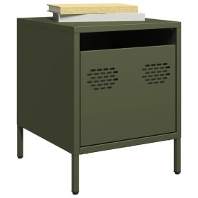 Mesitas de noche 2 unidades acero verde oliva 35x39x43,5 cm by , Nightstands - Ref: Foro24-851253, Price: 74,66 €, Discount: %