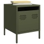 Mesitas de noche 2 unidades acero verde oliva 35x39x43,5 cm by , Nightstands - Ref: Foro24-851253, Price: 74,66 €, Discount: %