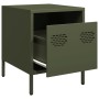 Mesitas de noche 2 unidades acero verde oliva 35x39x43,5 cm by , Nightstands - Ref: Foro24-851253, Price: 74,66 €, Discount: %