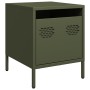 Mesitas de noche 2 unidades acero verde oliva 35x39x43,5 cm by , Nightstands - Ref: Foro24-851253, Price: 74,66 €, Discount: %