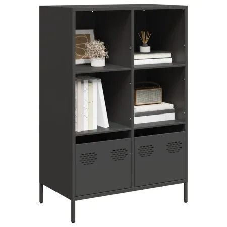 Aparador acero negro 68x39x103,5 cm de , Aparadores - Ref: Foro24-851382, Precio: 105,43 €, Descuento: %