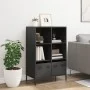 Aparador acero negro 68x39x103,5 cm de , Aparadores - Ref: Foro24-851382, Precio: 105,43 €, Descuento: %