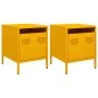 Mesitas de noche 2 uds acero amarillo mostaza 35x39x43,5 cm von , Nachttische - Ref: Foro24-851251, Preis: 73,94 €, Rabatt: %