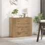 Aparador madera de ingeniería roble artisan 80x33x70 cm by , Sideboards - Ref: Foro24-857086, Price: 113,38 €, Discount: %