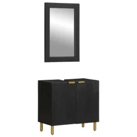 Juego de muebles de baño 2 pzas madera contrachapada negro von , Badezimmermöbel - Ref: Foro24-3309994, Preis: 150,19 €, Raba...