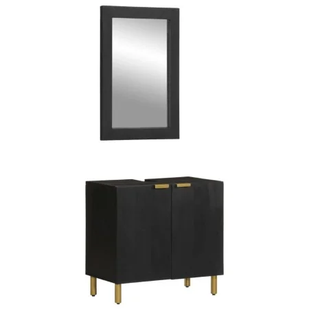 Juego de muebles de baño 2 pzas madera contrachapada negro de , Muebles de baño - Ref: Foro24-3309994, Precio: 150,39 €, Desc...