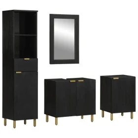 Juego de muebles de baño 4 pzas madera contrachapada negro by , Bathroom furniture - Ref: Foro24-3309996, Price: 361,68 €, Di...