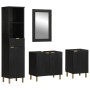Juego de muebles de baño 4 pzas madera contrachapada negro de , Muebles de baño - Ref: Foro24-3309996, Precio: 394,74 €, Desc...
