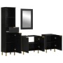 Juego de muebles de baño 4 pzas madera contrachapada negro de , Muebles de baño - Ref: Foro24-3309996, Precio: 393,61 €