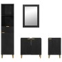Juego de muebles de baño 4 pzas madera contrachapada negro de , Muebles de baño - Ref: Foro24-3309996, Precio: 394,74 €, Desc...