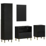 Juego de muebles de baño 4 pzas madera contrachapada negro de , Muebles de baño - Ref: Foro24-3309996, Precio: 394,74 €, Desc...