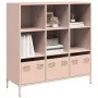 Aparador de acero rosa 101,5x39x103,5 cm de , Aparadores - Ref: Foro24-851389, Precio: 127,61 €, Descuento: %
