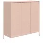 Aparador de acero rosa 101,5x39x103,5 cm de , Aparadores - Ref: Foro24-851389, Precio: 127,61 €, Descuento: %