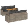 Set de sofás de jardín 7 pzas con cojines ratán sintético gris by , Garden sets - Ref: Foro24-3327000, Price: 513,46 €, Disco...