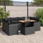 Set de sofás de jardín 7 pzas con cojines ratán sintético negro von , Gartensets - Ref: Foro24-3327002, Preis: 540,75 €, Raba...