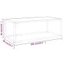 Black coffee table with white marble glass 100x50x35 cm by vidaXL, Coffee table - Ref: Foro24-322881, Price: 79,22 €, Discoun...